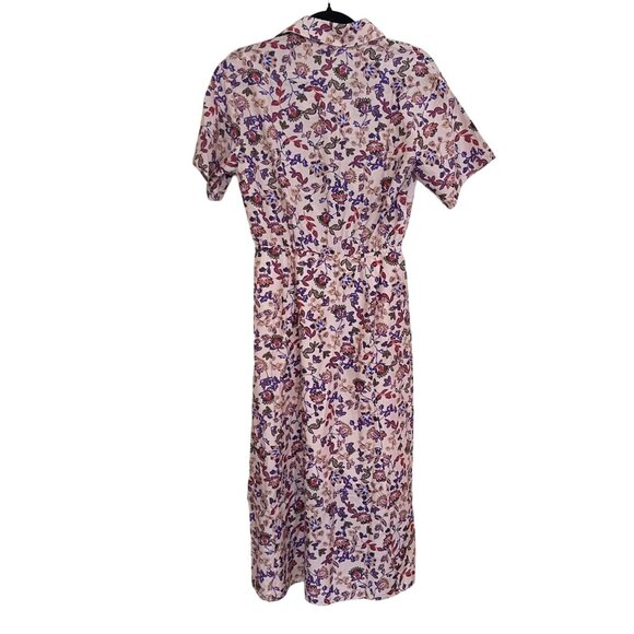 Thakoon Silk Cotton Tie Front Floral Midi Dress Size 4 NWT - Picture 5 of 7